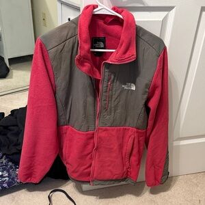 The North Face Pink and Gray Puffer Jacket